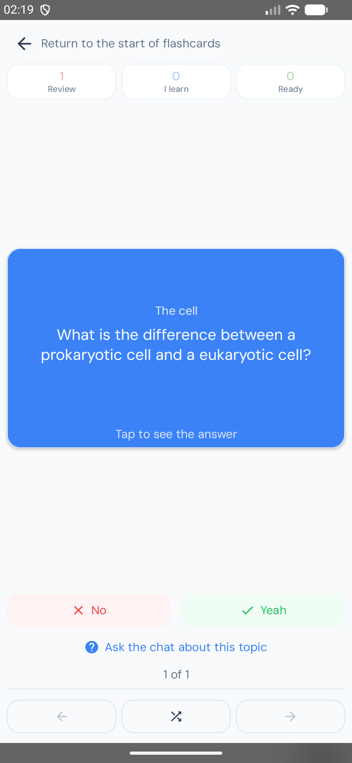 Flashcards generated by ROBI from a class